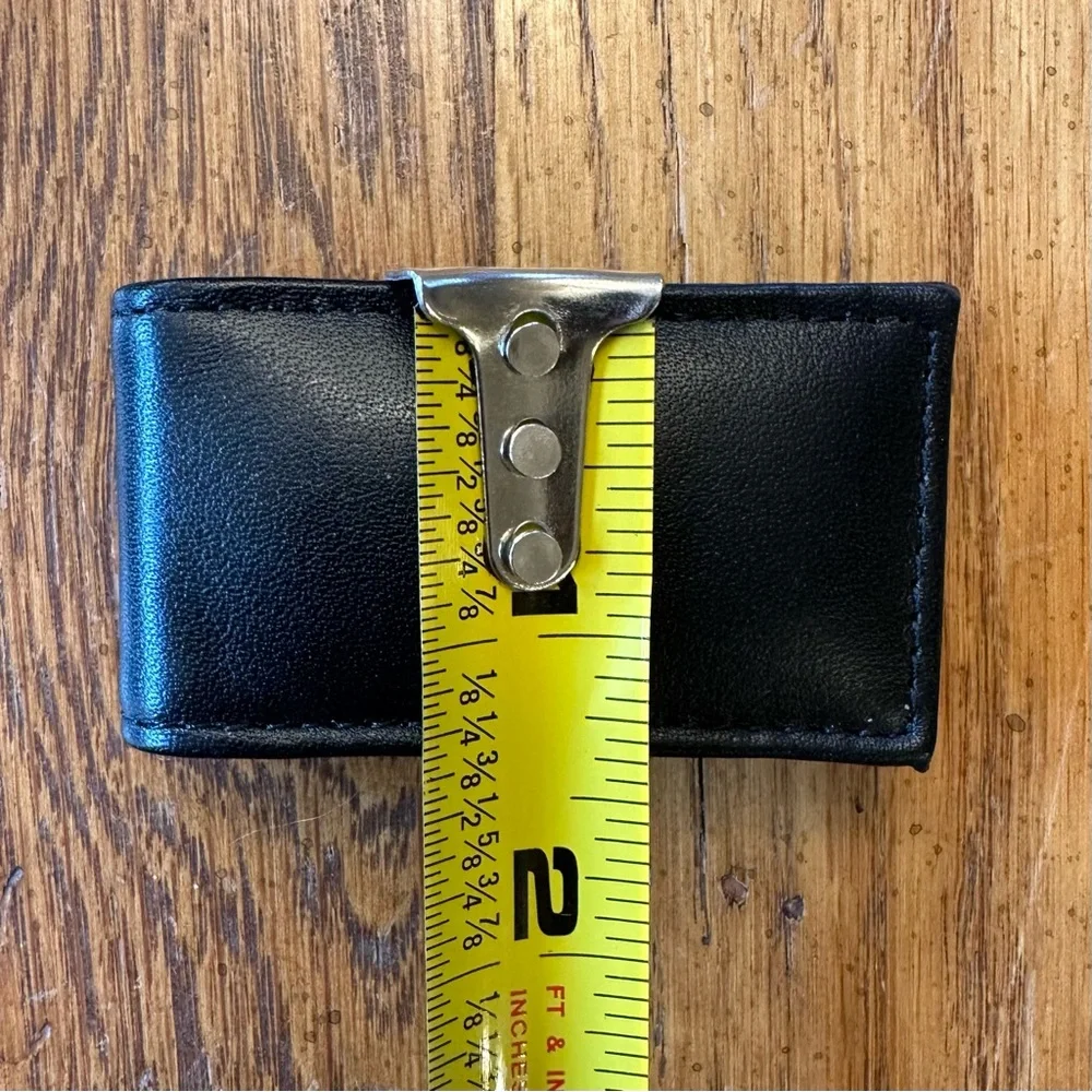 🌸3 for $20🌸 Black Leather Magnetic Money Clip NWOT